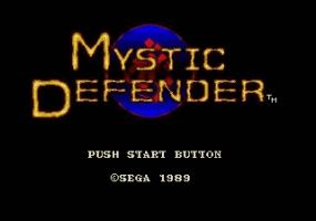 Mystic Defender Title Screen
